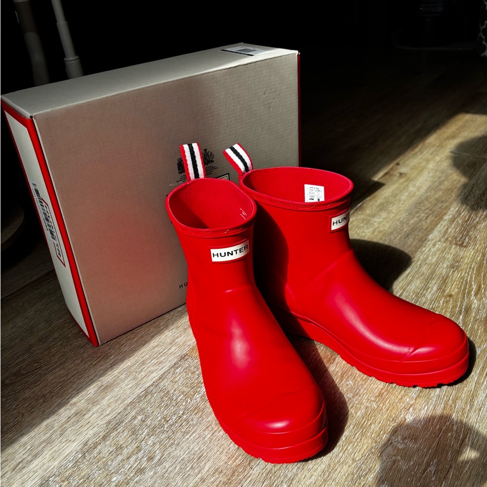 Hunter Bold Red Waterproof Boots